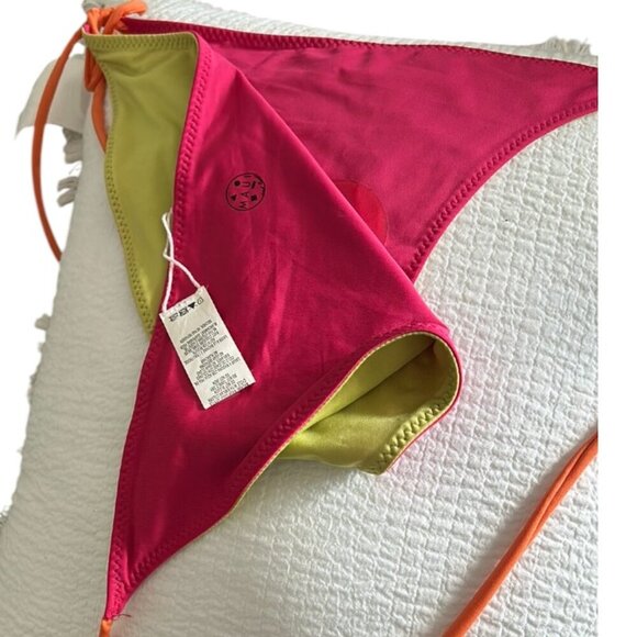 New ColorBlock Reversible Bikini Bottom - Size L | Maui & Sons Side-Tie Hipster - Picture 11 of 14